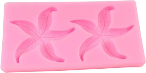 Vista 7 de Moldes de silicona con diseño de estrella de mar para fondant, para decoración de tartas de temática marina, decoración de cupcakes, postres
