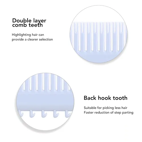 Vista 2 de Peines de separación de cola de rata, multiusos, diseño portátil, diseño portátil, conveniente para separar el cabello