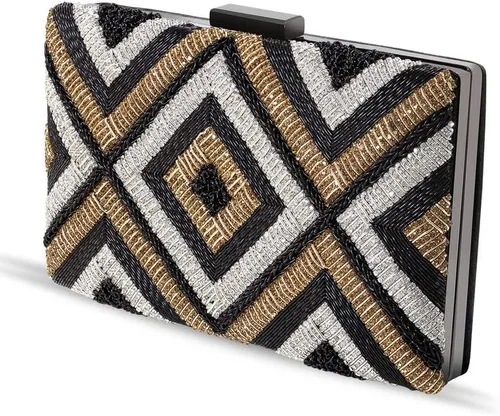 Vista 4 de Aheli Bolsos de mano indios para mujer, bolsos de noche hechos a mano para boda, fiesta nupcial