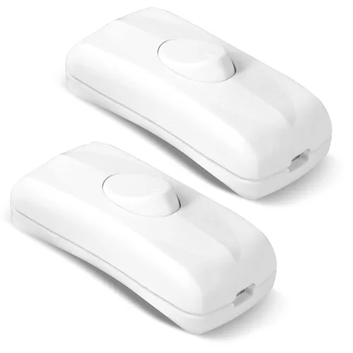 Vista 8 de Betus Interruptor de cable en línea AC12V/110V/220V MAX 2A - Interruptores de botón de cable de encendido/apagado en línea para lámpara
