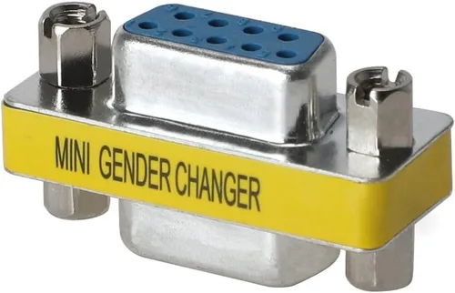 Vista 4 de WOVTE DB9 hembra a hembra Mini cambiador de género adaptador adaptador conector paquete de 2 (VGA/SVGA 9/9)