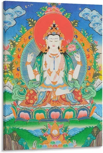 Vista 18 de Póster artístico con texto en inglés «Lord Shiva And His Family» («Lord Shiva And His Family») - Póster decorativo moderno para decorar la pared