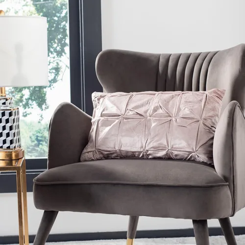 Vista 2 de SAFAVIEH Home Collection Trinz Blush - Almohada decorativa (12.0 x 20.0 in)