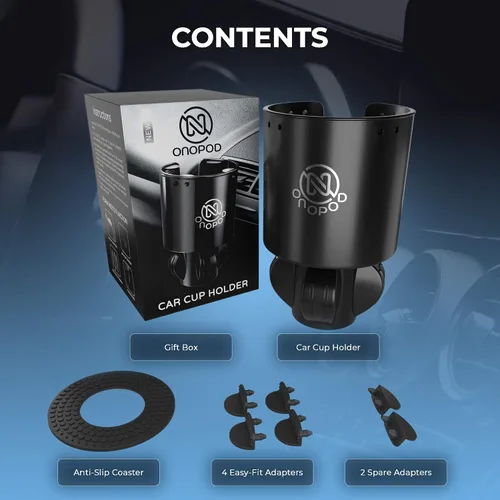 Vista 6 de Expansor y adaptador para portavasos de automóvil para botellas grandes, compatible con botellas HydroFlask, Nalgene, Yeti, Camelbak y Klean