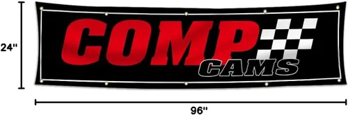 Vista 2 de Comp Cams - Bandera de 2 x 8 pies para garaje y cueva de hombre