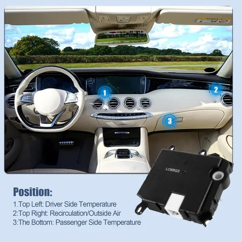 Vista 5 de LCWRGS Actuador de puerta de mezcla trasera para Ford Expedition 2002-2017, Ford Explorer 2002-2010, Lincoln/Mercury, Actuador de puerta de aire