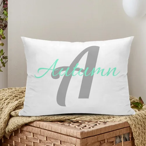 Vista 4 de Funda de almohada personalizada con inicial y nombre para madre, padre, niños, adultos, amigos, amantes, fundas de cojín con inicial y nombre, funda