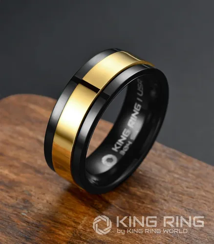 Vista 2 de King Ring Anillos giratorios ultra pulidos de 0.315 in Anillos de acero inoxidable planos brillantes de alta calidad para hombres y mujeres