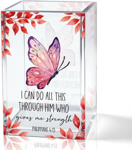 Vista 16 de A Sweet Friendship Refreshes The Soul - Portalápices cosméticos para mujeres, regalos cristianos para mujeres amigas, divertidos versículos