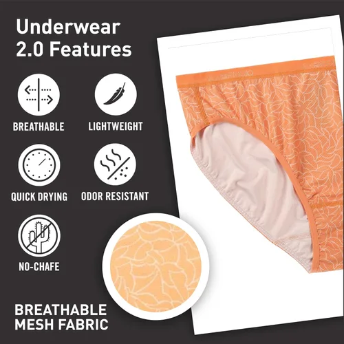 Vista 15 de ExOfficio Give-N-Go 2.0 - Calzones de bikini para mujer, transpirables, duraderos, de fácil cuidado, ropa interior de viaje
