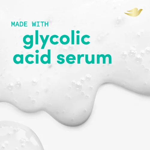 Vista 5 de Dove Gel de baño de suero glicólico para mujer, para renovación de la piel, hidratación y control de olores, aroma a lirio de agua dulce, 14.2 onzas