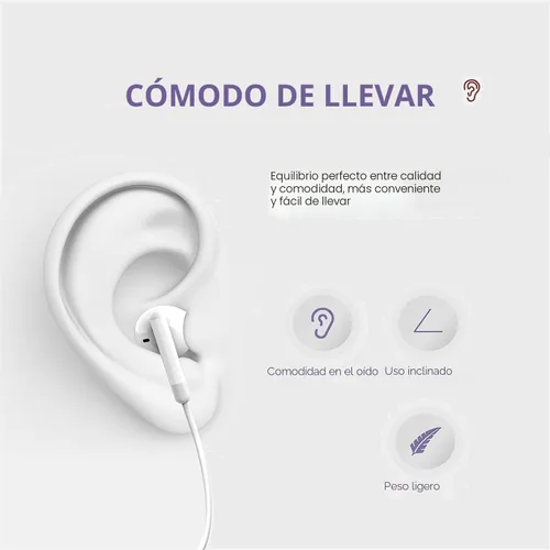 Vista 2 de Paquete de 2 auriculares tipo C con cable para iPhone 15 16 Pro Max, auriculares USB C con micrófono y auriculares con cancelación de ruido remota