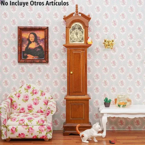 Vista 7 de Odoria 1/12 Reloj miniatura para abuelo, casa de muñecas, accesorios de muebles victorianos