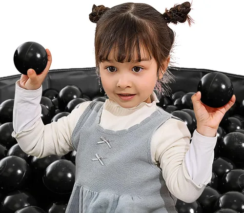 Vista 3 de Pelotas de Pozo de Bolas - Bolas de Plástico de 2.7 Pulgadas, Bolas de Juego BPA Libres, Ftalatos Libres, Bolas No Tóxicas para Niños, Pozo de Negro