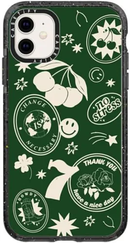 Vista 131 de Funda Impact de CASETiFY para iPhone 11 - Tiempo A Solas de Esther Kim - Negro Claro