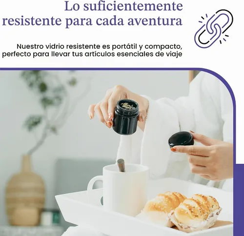 Vista 4 de Infinity Jars Tarro de rosca de vidrio ultravioleta negro alto de 1.7 fl oz (1.7 fl oz)