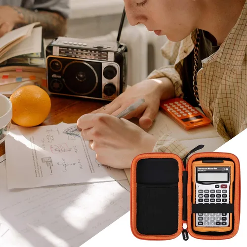 Vista 5 de Aproca Funda compatible con Calculated Industries 4065 4080 Construction Master Pro Calculadora, bolsa de almacenamiento portátil para accesorios