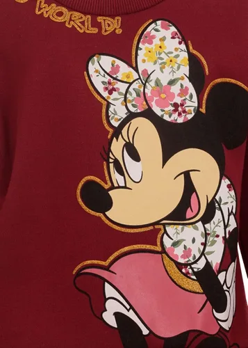 Vista 7 de Disney Minnie Mouse - Conjunto de sudadera y leggings de forro polar para bebés y niñas grandes
