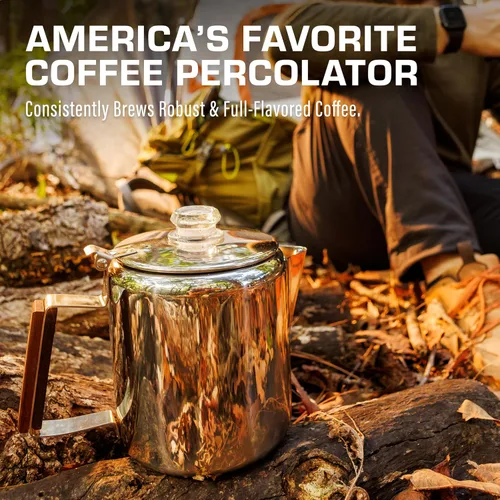 Vista 5 de COLETTI Cafetera percoladora Bozeman — SIN aluminio ni plástico [6 tazas]