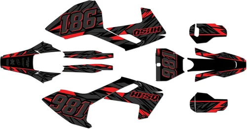 Vista 10 de Kit de gráficos para Husqvarna TC125 FC250 FC350 FC450 (2016-2018) Twitch Series Azul 9 mil - Easy Go - Adhesivo para motocicleta Dirt Pit Bike