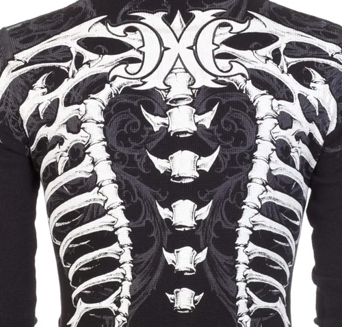 Vista 6 de Xtreme Couture by Affliction Camisa térmica de manga larga para hombre VERTEBRAE