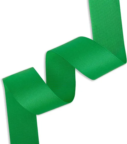 Vista 2 de Humphrey's Craft Cinta de grogrén verde de 1-1/2 pulgadas, 25 yardas, variedad de colores y tamaños para manualidades, envoltura de regalos, hacer