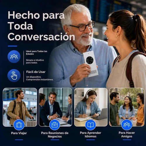 Vista 8 de Enence Dispositivo traductor de idiomas PRO, traducción de voz en tiempo
