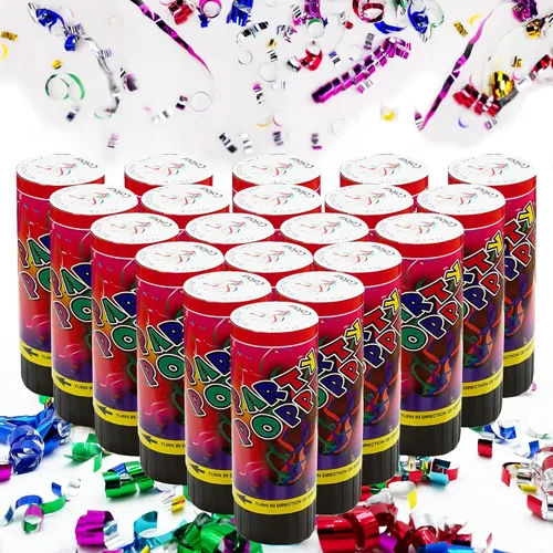 Vista 7 de 12 cañones de confeti para bodas, cumpleaños, graduación, baby shower, aniversario, Navidad, Año Nuevo, fiestas, celebraciones, suministros