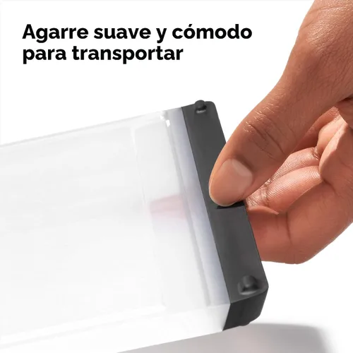 Vista 5 de OXO Good Grips - Tabla de cortar y para carvar de plástico Base antideslizante, ranuras profundas para jugos, tabla de tallar plástico, tabla