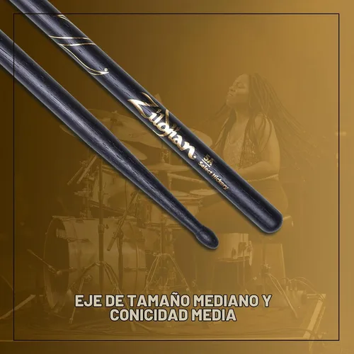 Vista 8 de Avedis Zildjian Company 5A - Baquetas negras para tambor