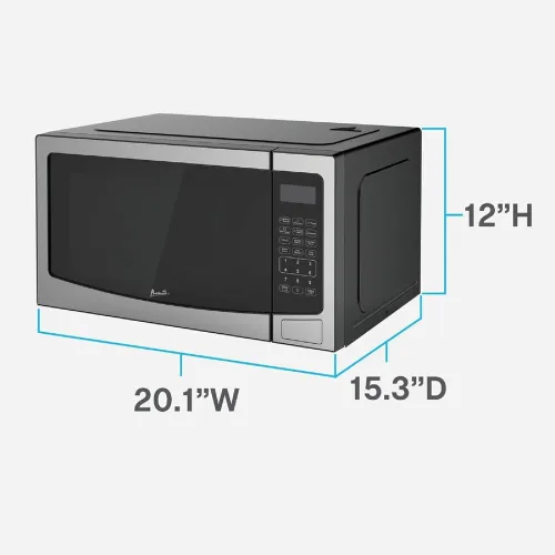 Vista 2 de Avanti 1.1CF 1000W Negro con microondas frontal de acero inoxidable - 1 cada uno