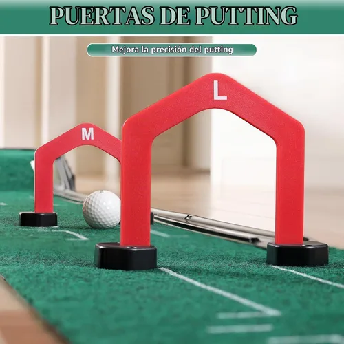 Vista 5 de CHAMPKEY Golf Putting Green Indoor - Advanced Guides Golf Putting Mat - Enhance Putting Accuracy and Challenge