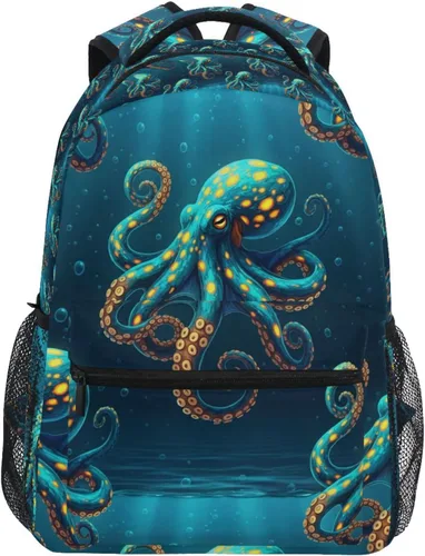 Vista 30 de Dussdil Blue Yellow Game Joysticks Backpacks for Boys Girls Kids Bookbag Elementary School Bag Travel Daypack for 3rd 4th 5th Grade Students Backpack