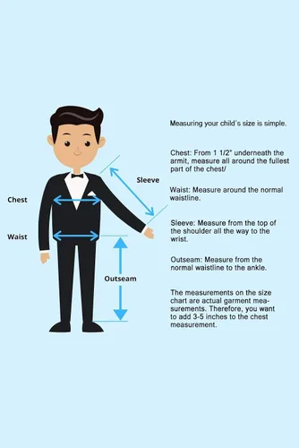 Vista 3 de Little Gents - Traje de 5 piezas para niño con 2 botones, camisa, chaleco y corbata