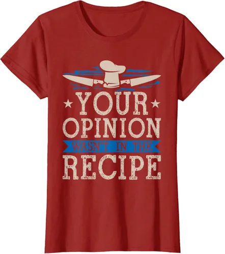 Vista 57 de Cooking Your Opinion Wasnot In The Recipe Chef Cook Baker - Camiseta, Negro, S