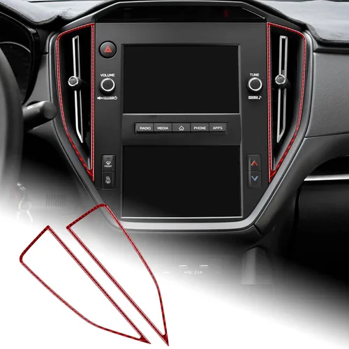 Vista 10 de AIRSPEED Para Subaru WRX/WRX STI 2022 2023 Consola central de coche, salida de aire, cubierta de marco de salida de aire, calcomanía de fibra