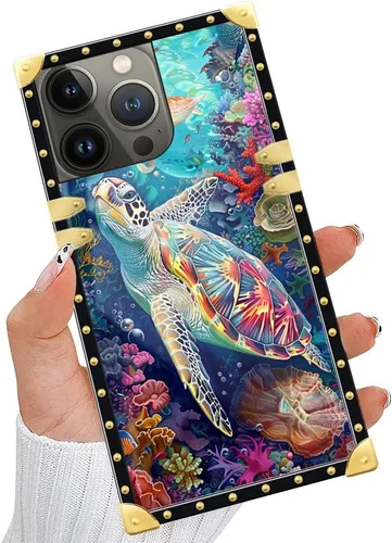 Vista 11 de Funda compatible con iPhone 14 Pro Max (6.7 pulgadas), hermosa mariposa Flosers dorada, de lujo, suave TPU duro, parte trasera de policarbonato