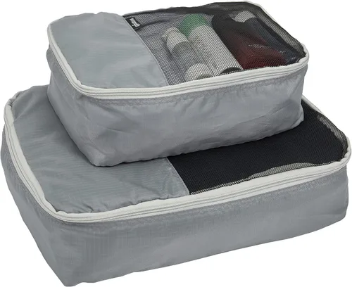 Vista 11 de Wrangler Juego de 4 cubos de equipaje y equipaje Gris y negro Juego de 4 cubos de equipaje y equipaje