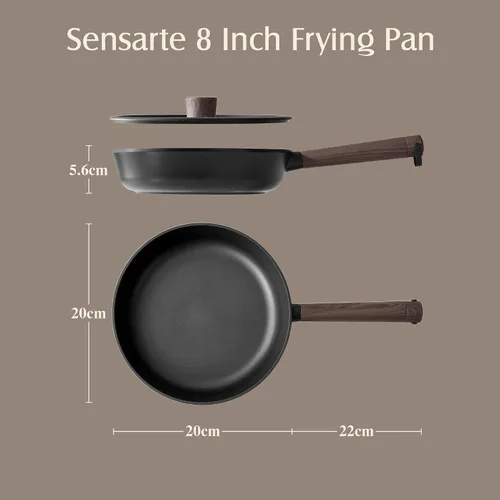 Vista 2 de SENSARTE Non Stick Frying Pan, 8 Inch Non Toxic Skillet with Lid