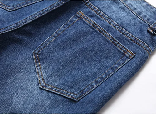Vista 8 de Jeans cortos de verano con 5 bolsillos y corte regular para hombre