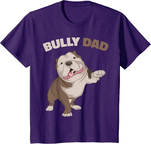 Vista 9 de American Bully Dad Dog Owner Father Funny Men T-Shirt Asphalt Grey