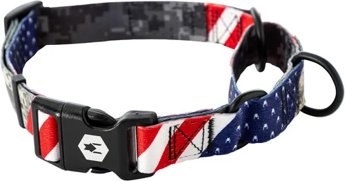 Vista 10 de Wolfgang - Collar de perro Martingala resistente con hebilla de nailon de liberación rápida para caminar y entrenar, estampado BrookTrout, grande