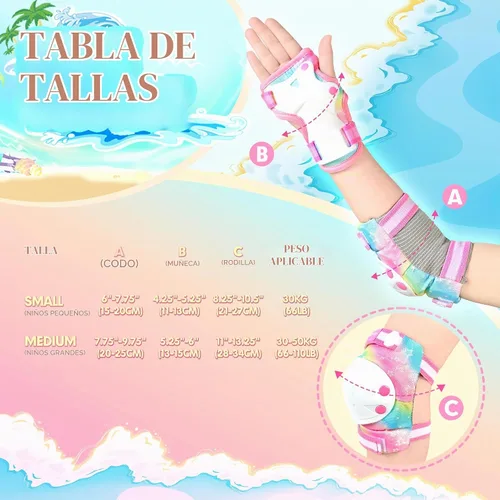 Vista 5 de NEMONE Rodilleras para niños, coderas, coderas, muñequeras con bolsa de cordón, juego de equipo de protección reflectante ajustable para patinetes