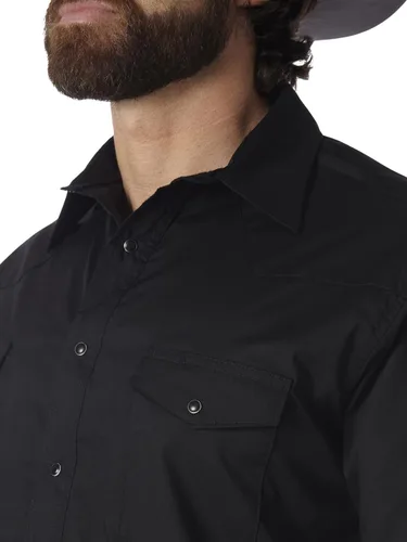 Vista 5 de Wrangler Camisa Deportiva Western Negra