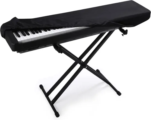 Vista 10 de Cubierta antipolvo para teclado de piano de 61 teclas, cubiertas protectoras ajustables a prueba de polvo y suciedad, cubierta completa, cierre