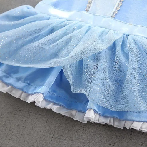 Vista 7 de Lovely Mermaid Disfraz de princesa para niñas pequeñas, disfraz de tutú de Halloween, overol de Navidad