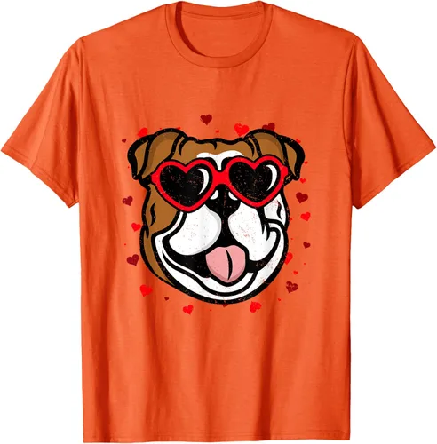 Vista 57 de Bulldog Valentine - Camiseta para amantes de las gafas de sol para perros, Negro