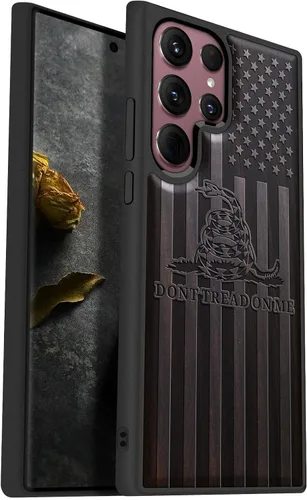 Vista 14 de Carveit Funda de madera para Galaxy S22 [madera natural y TPU suave] a prueba de golpes, diseño de madera compatible con Samsung S22