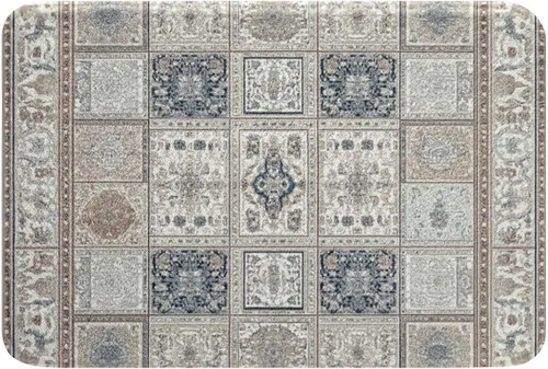 Vista 10 de Erosebridal Alfombras de baño vintage art decó, alfombra de baño antideslizante con medallón oriental rojo, 16 x 24 pulgadas, estilo bohemio, turco