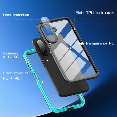 Vista 3 de DINGXIN Funda impermeable para Samsung Galaxy A17 5G IP68 Certificado a prueba de polvo a prueba de golpes Protector de pantalla incorporado Funda